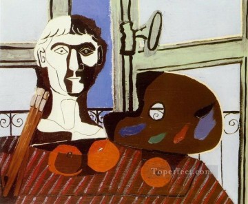  paleta Pintura - Buste et paleta 1925 Cubismo